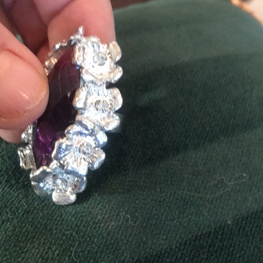 Vintage Statement Ring Sz6 Adjustable - image 5